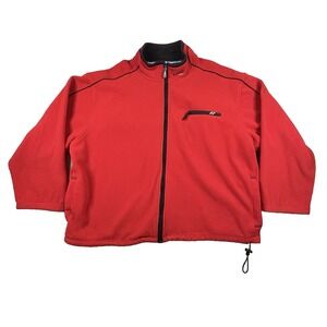 IZOD PerformX Men's 2XL Red Full Zip Fleece Jacket (Boxy 3XL/4XL Fit) SEE DESC